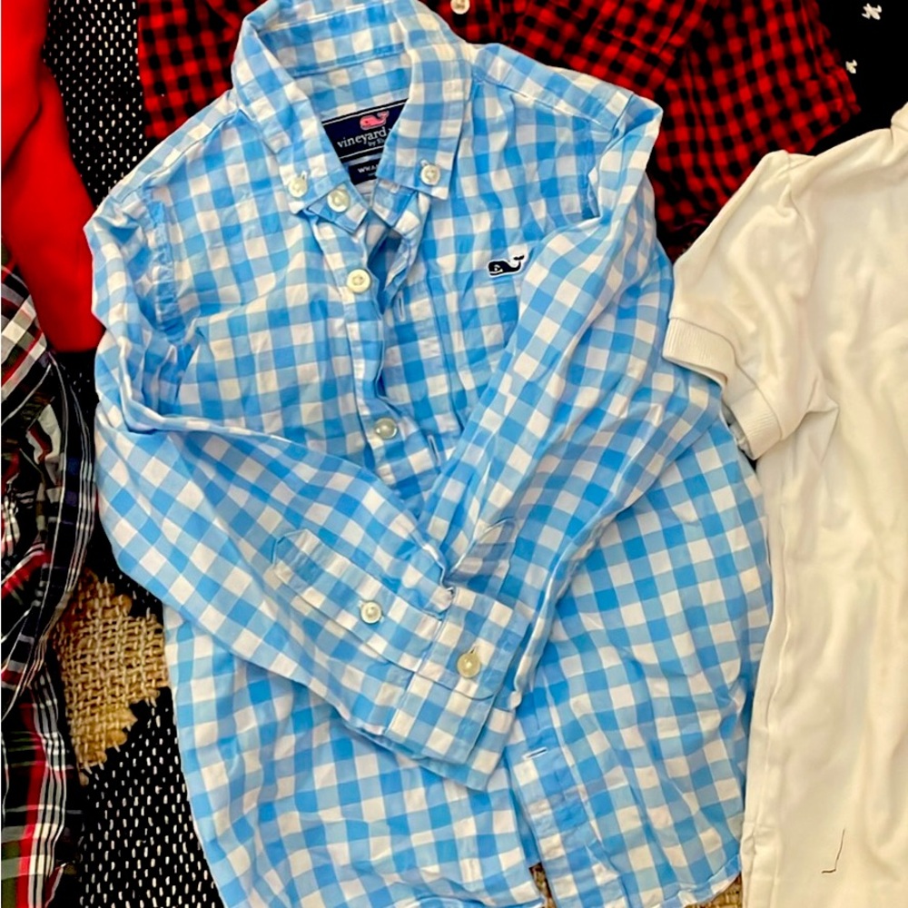 Vineyard vines gingham button up 3t